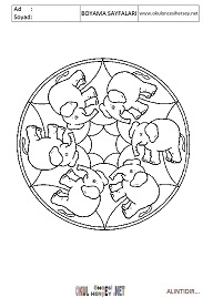 Mandala boyama sayfaları